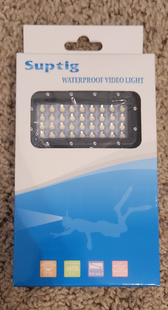 Suptig Diving Light High Power Dimmable Waterproof LED Video Light