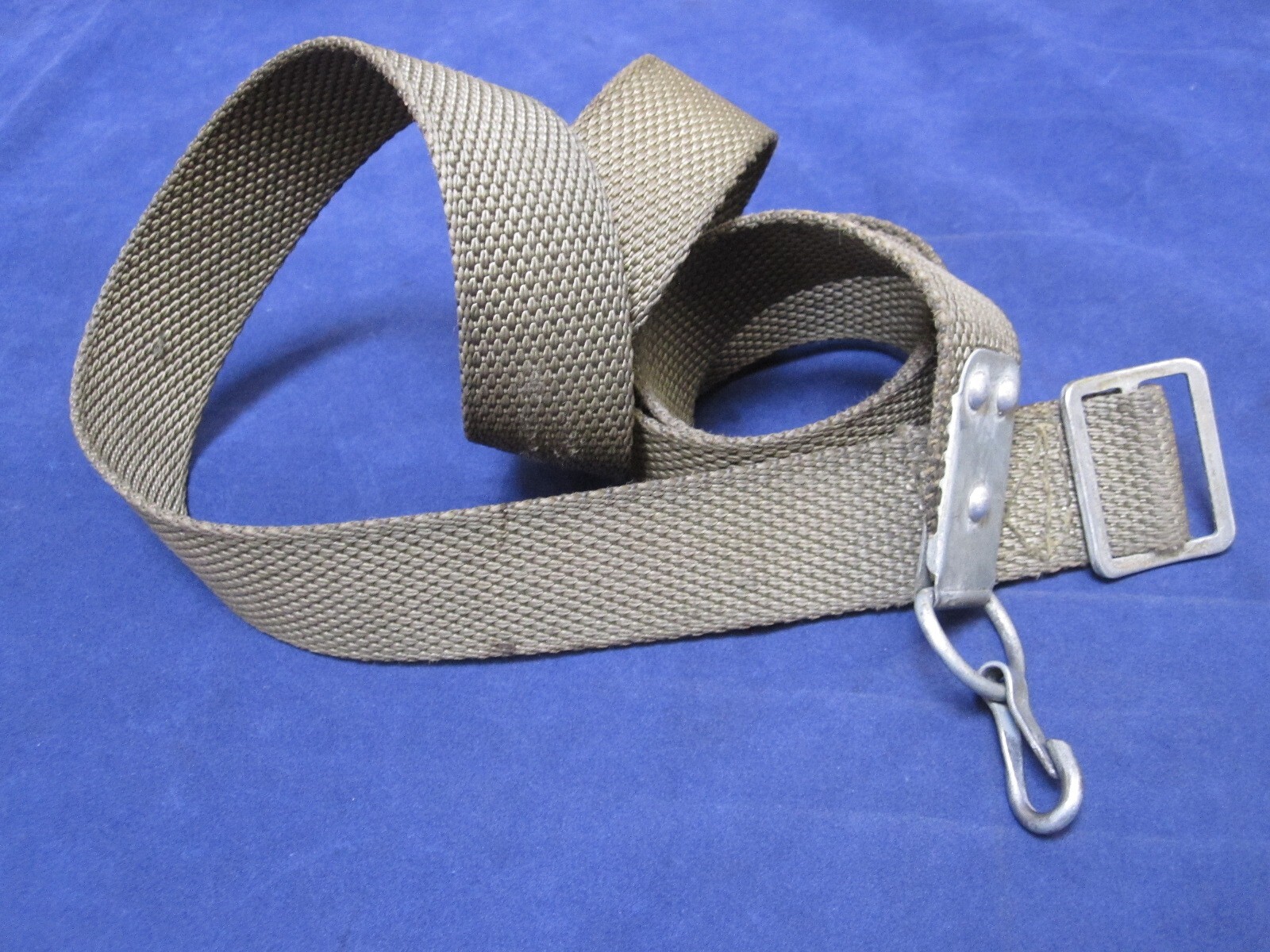 Polish Military Rifle Sling OD Green Nylon Web Used No Keeper