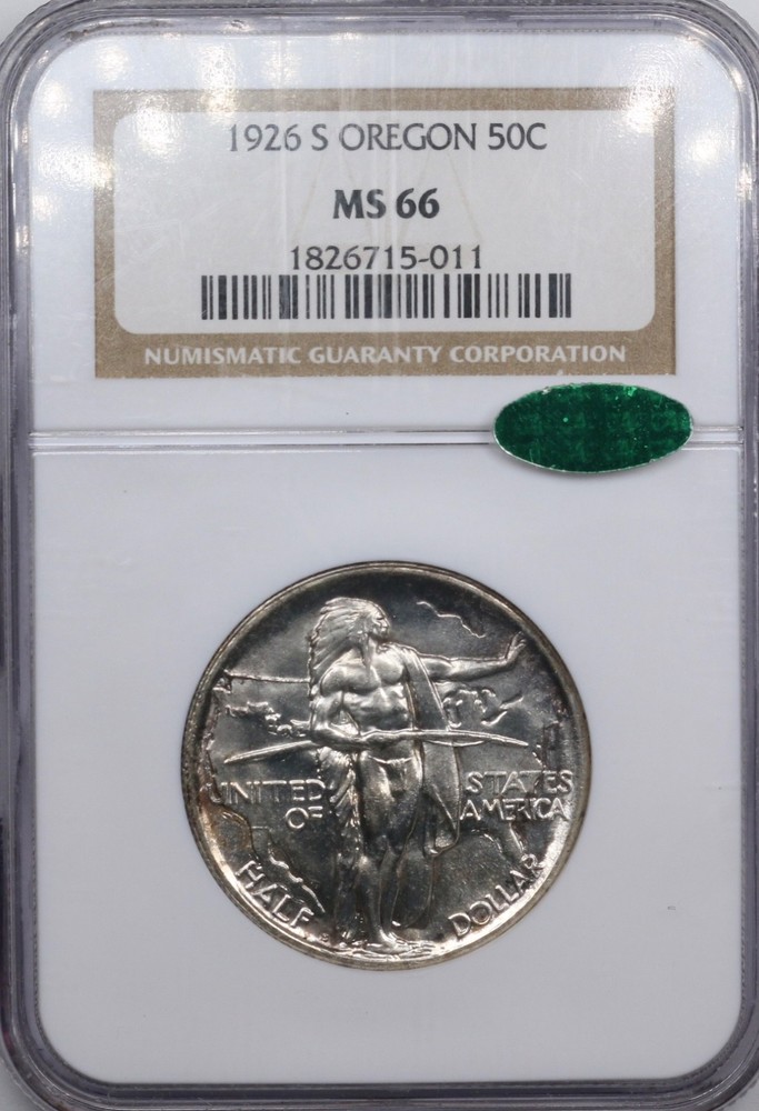 1926 S OREGON TRAIL COMMEMORATIVE NGC MS66 CAC