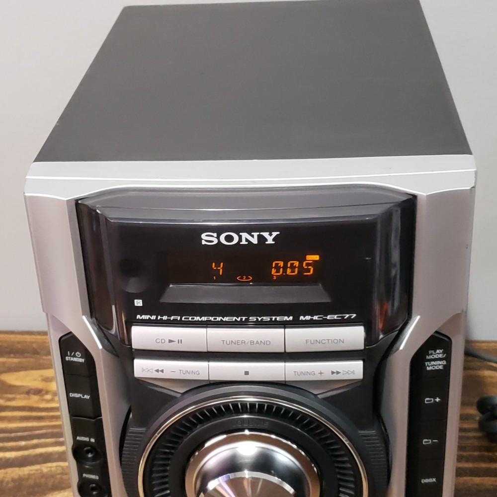 Sony MHC-EC77 3 CD Changer Mini Hi-Fi Component System Only Tested
