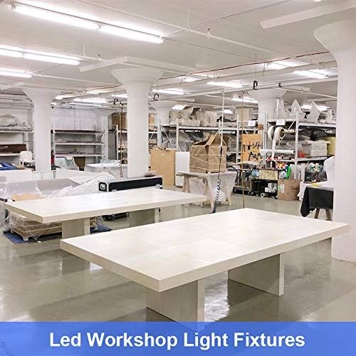 Ceiling Lights LED Plug in 2ft Flushmount LED Tube Light 5000K Linkable