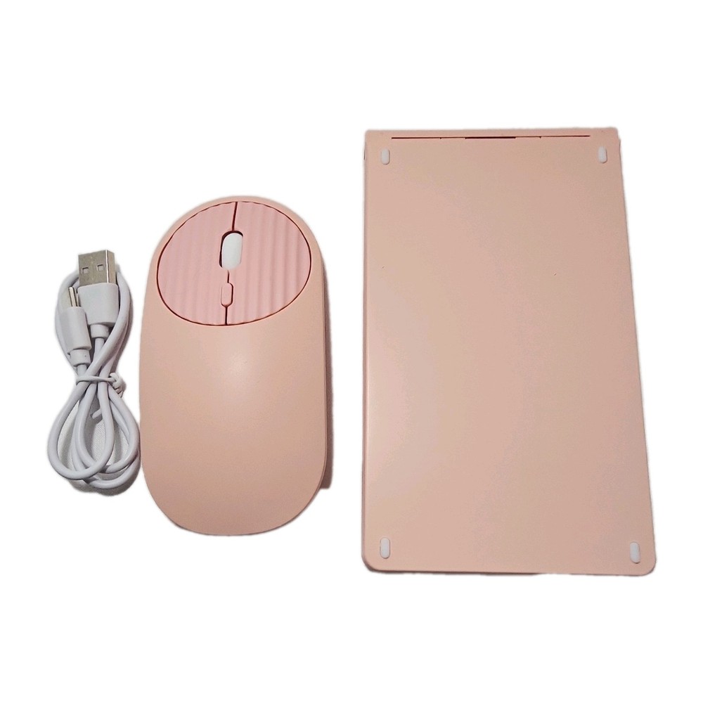 Wireless Folding Compact Keyboard & Mouse Pink BM-01 Bluetooth USB QWERTY 1600 …