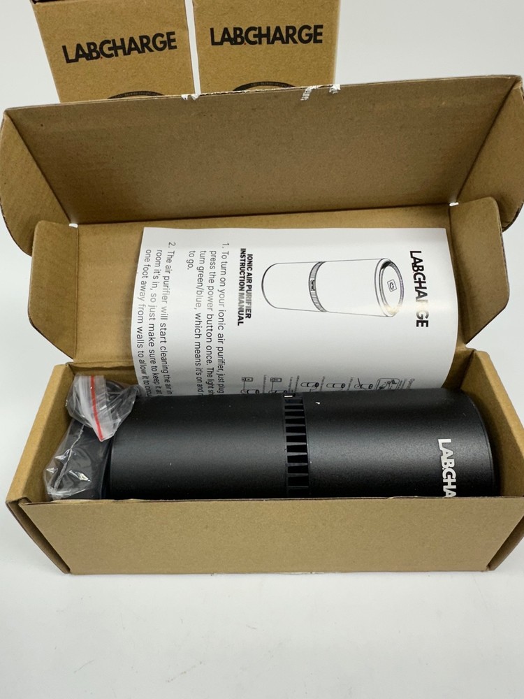 3 Pack LAB CHARGE Labcharge Best Ionic Air Purifier - Black