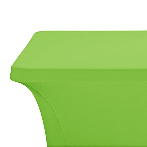 Spandex Fitted Stretch Table Cover for 4ft 48" x 30" (Rectangular) Apple Green