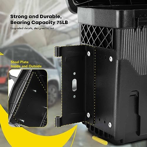 Truck Bed Storage Tool Box Lockable Compatible with 2019-2025 Passenger Side