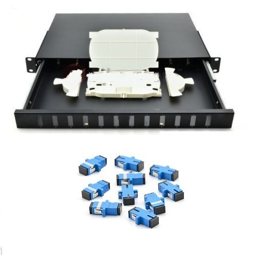 Fiber Optic Patch Panel,12 Port Rackmount, SC SIMPLEX - 76432