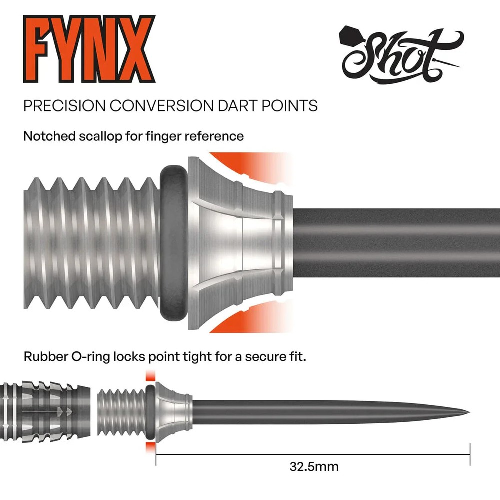 Shot Darts Fynx Conversion Points - 32mm