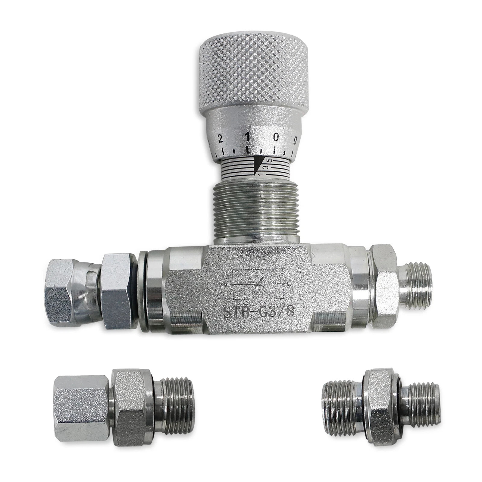 3/8" L08 - Hydraulic Flow Control Valve - STB-G3/8 - Mini Excavator-In Stock USA