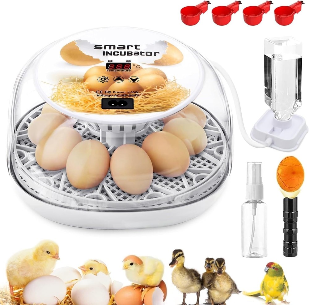 Egg Incubator with Automatic Egg Turning Control, Incubators for Hatching Egg...