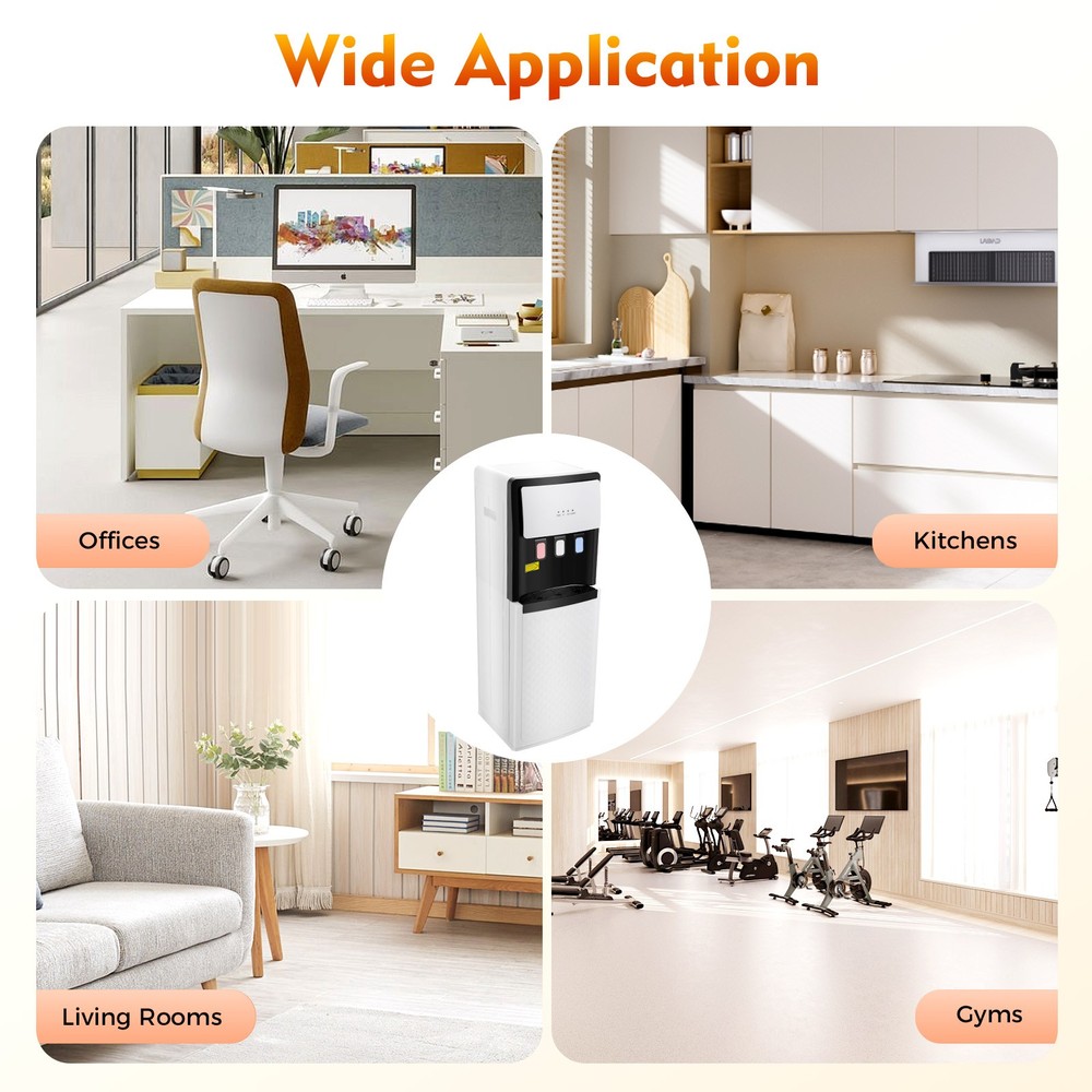 Bottom Loading Water Dispenser, Hot&Cold Water Dispenser w/3 Temperature Setting
