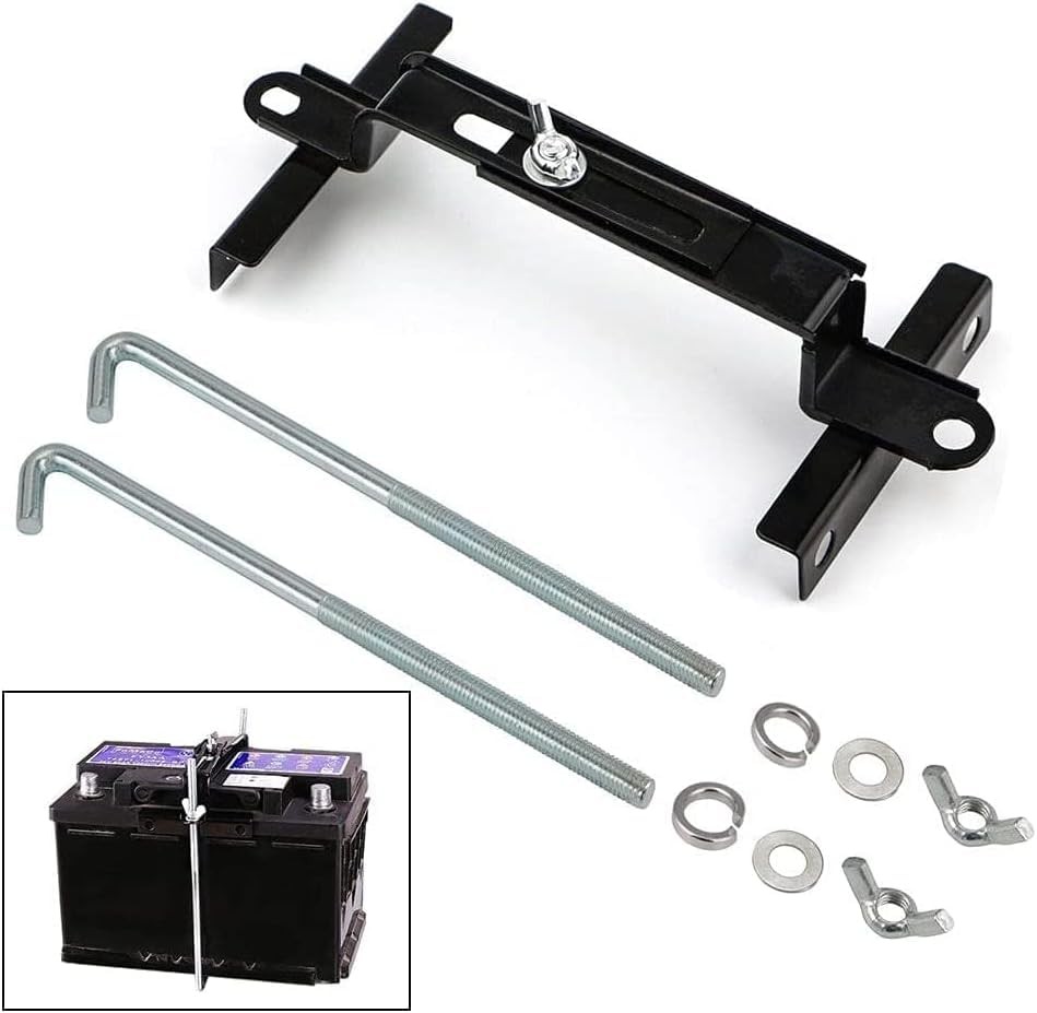 Universal Premium Adjustable Battery Hold Down for Tray, Universal...