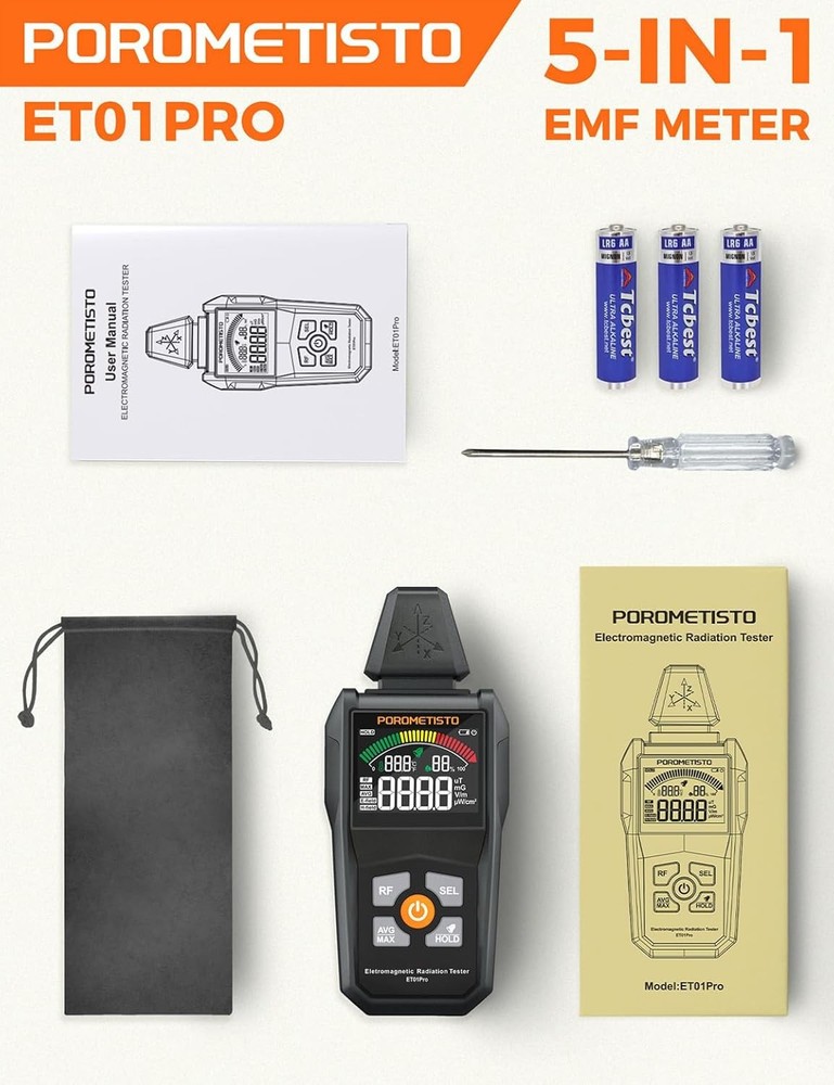 Electromagnetic Field Radiation Detector, ET01Pro Electromagnetic Detector