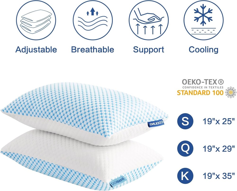 Firm Pillow Compressed Memory Foam (Adjustable Firmness)