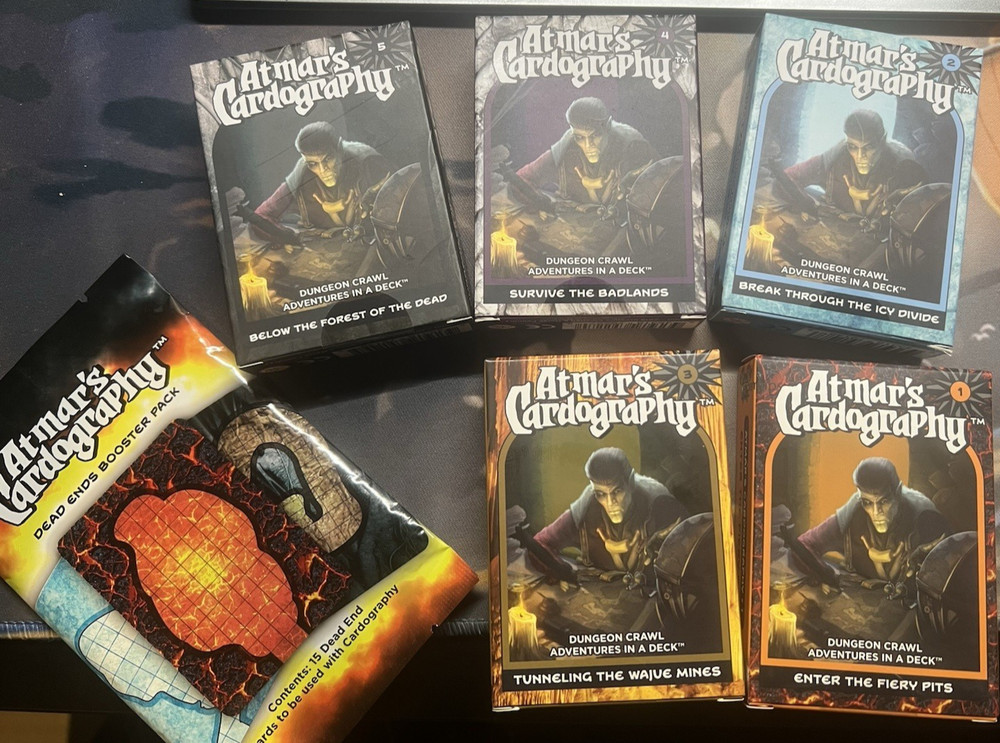 Creature Curation RPG Atmar's Cardography Bundle 1-5 and Dead Ends Booster Pack