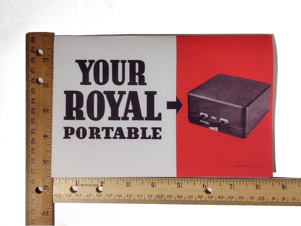 Royal Aristocrat 1940s Typewriter Owner's User Instruction Manual