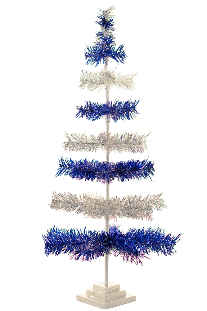 Artificial Tinsel Christmas Trees Decorative Display Table-Top Multi Colors