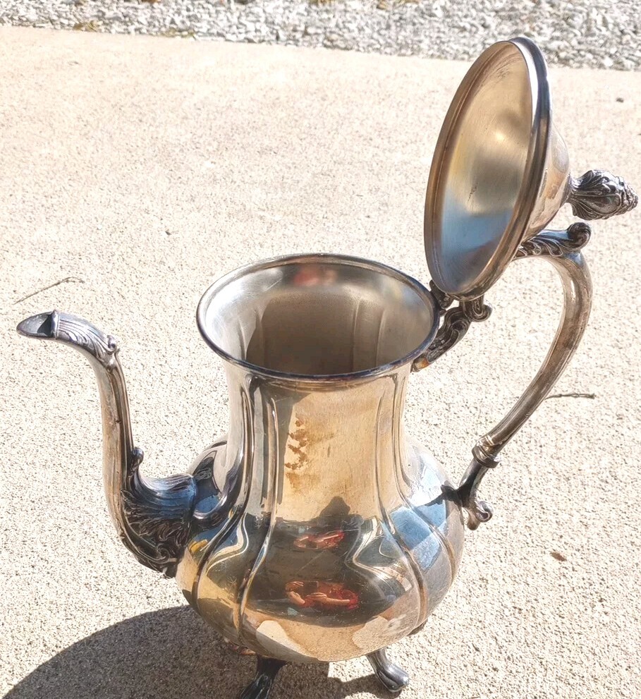 antique silver plated teapot