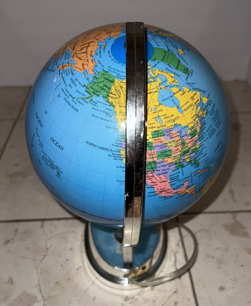 Rotating Globe Lamp Light 10” Model DK1461R
