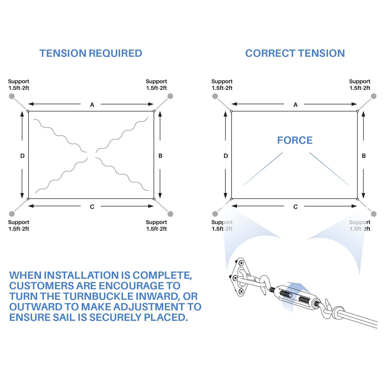Shade Sail Rectangle Awning Outdoor Garden Sun Canopy Shelter Cover w/Kits Gray