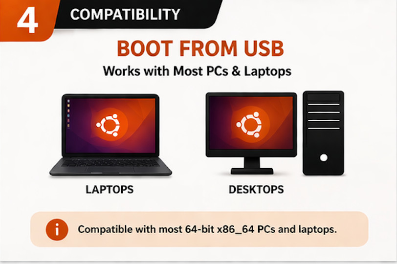 Ubuntu Linux Bootable USB Latest Version Ready to Use Fast Install Live OS