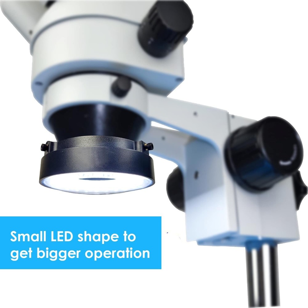 Light Microscope LED Ring Illuminator, USB Adjustable LED Ring Light for Indu...
