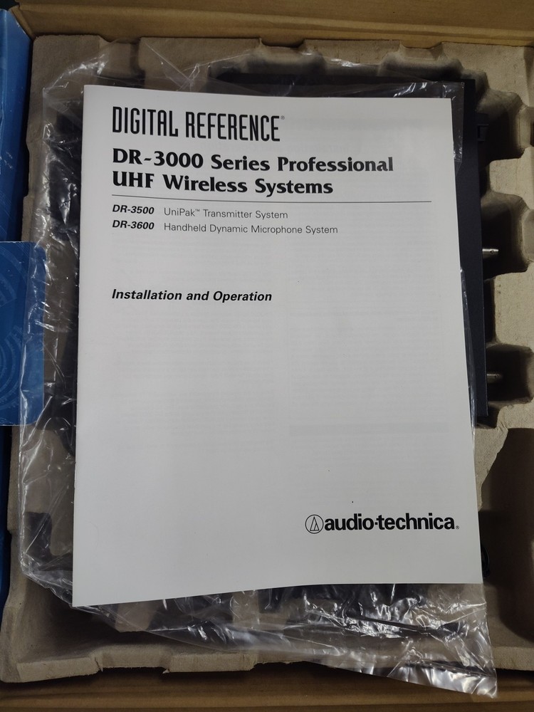 Audio-Technica DR-3500 Wireless Guitar/Bass System Complete Tested