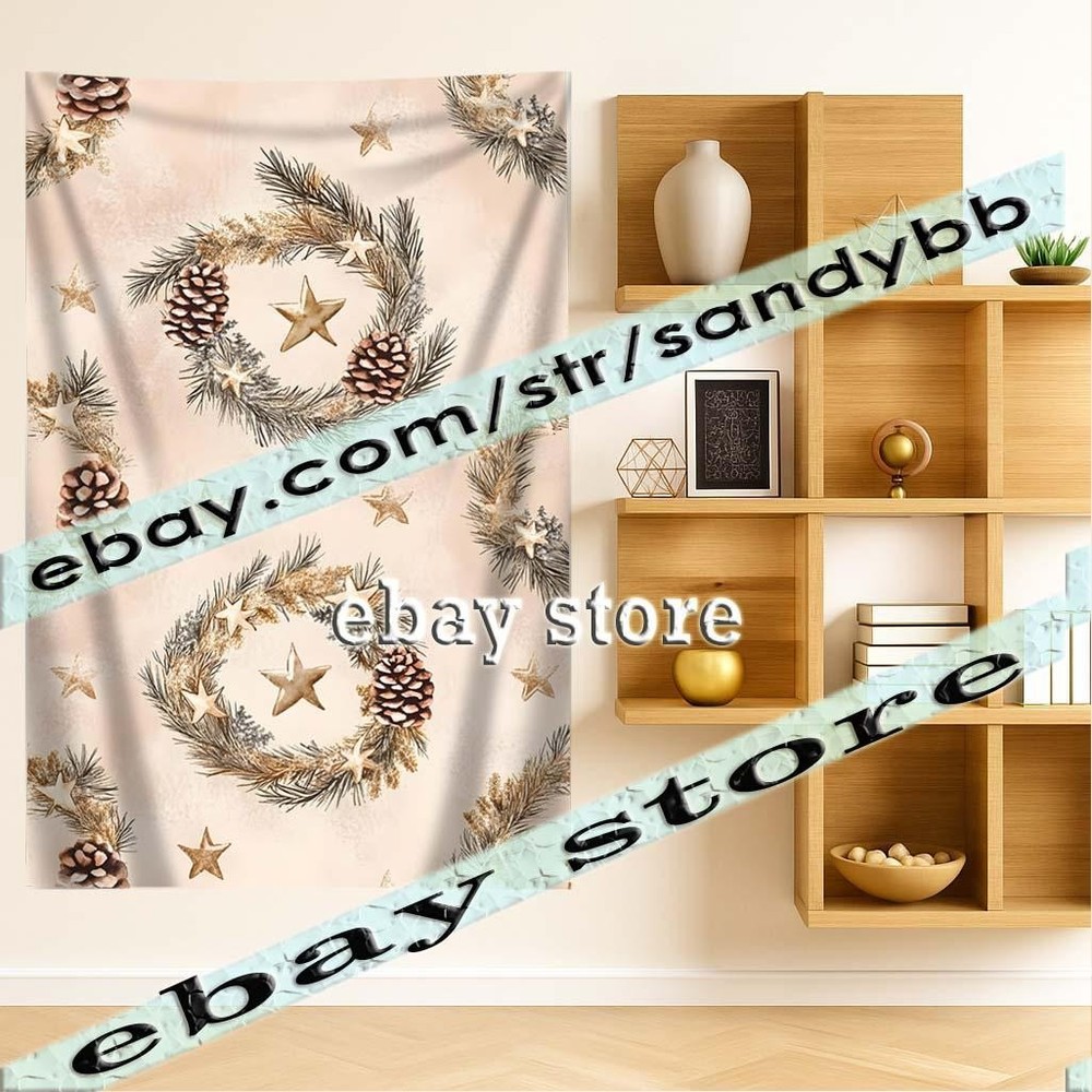 Christmas Pattern Cozy subtle warm simple tapestry 39X59 in