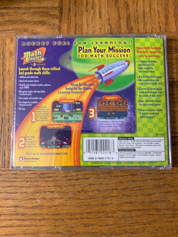 Math Blaster For 2nd Grade PC Game