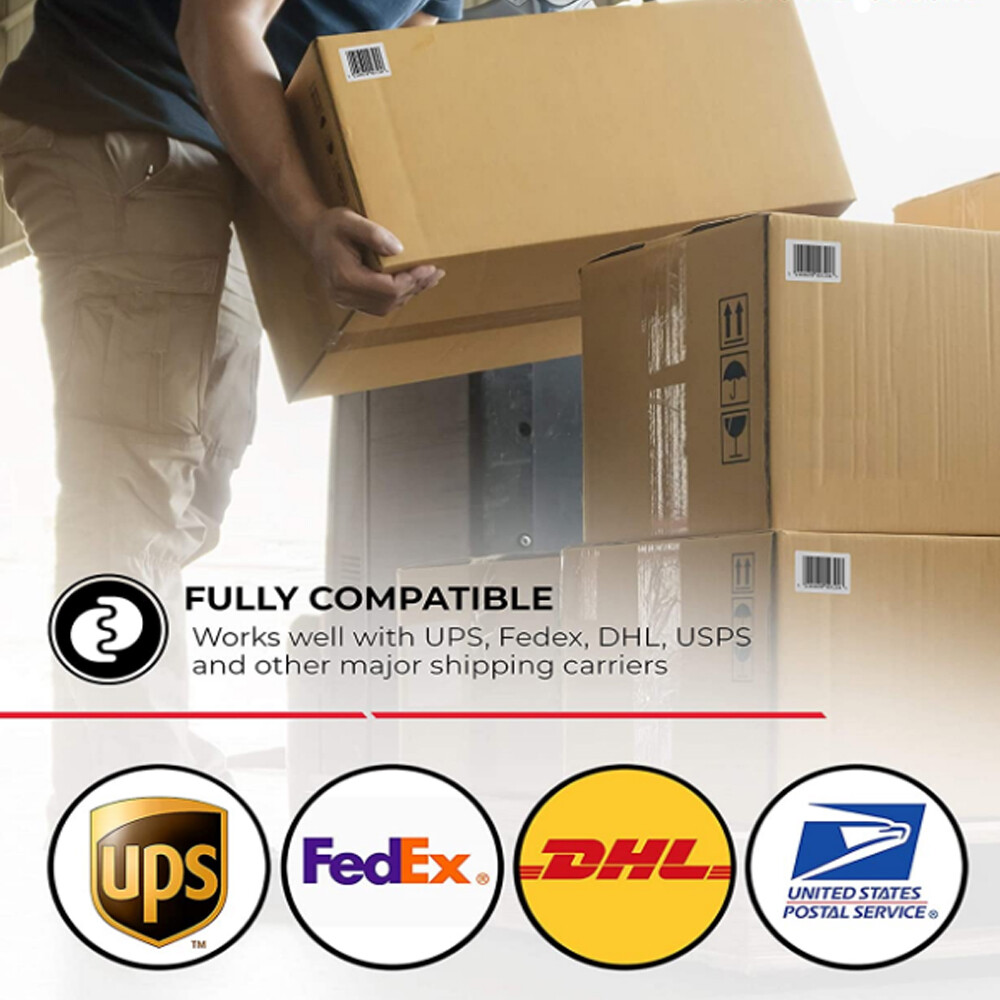 2-100 Rolls 4 x 6 Thermal Shipping Labels 450/Roll For Zebra ZP450 Eltron 2844