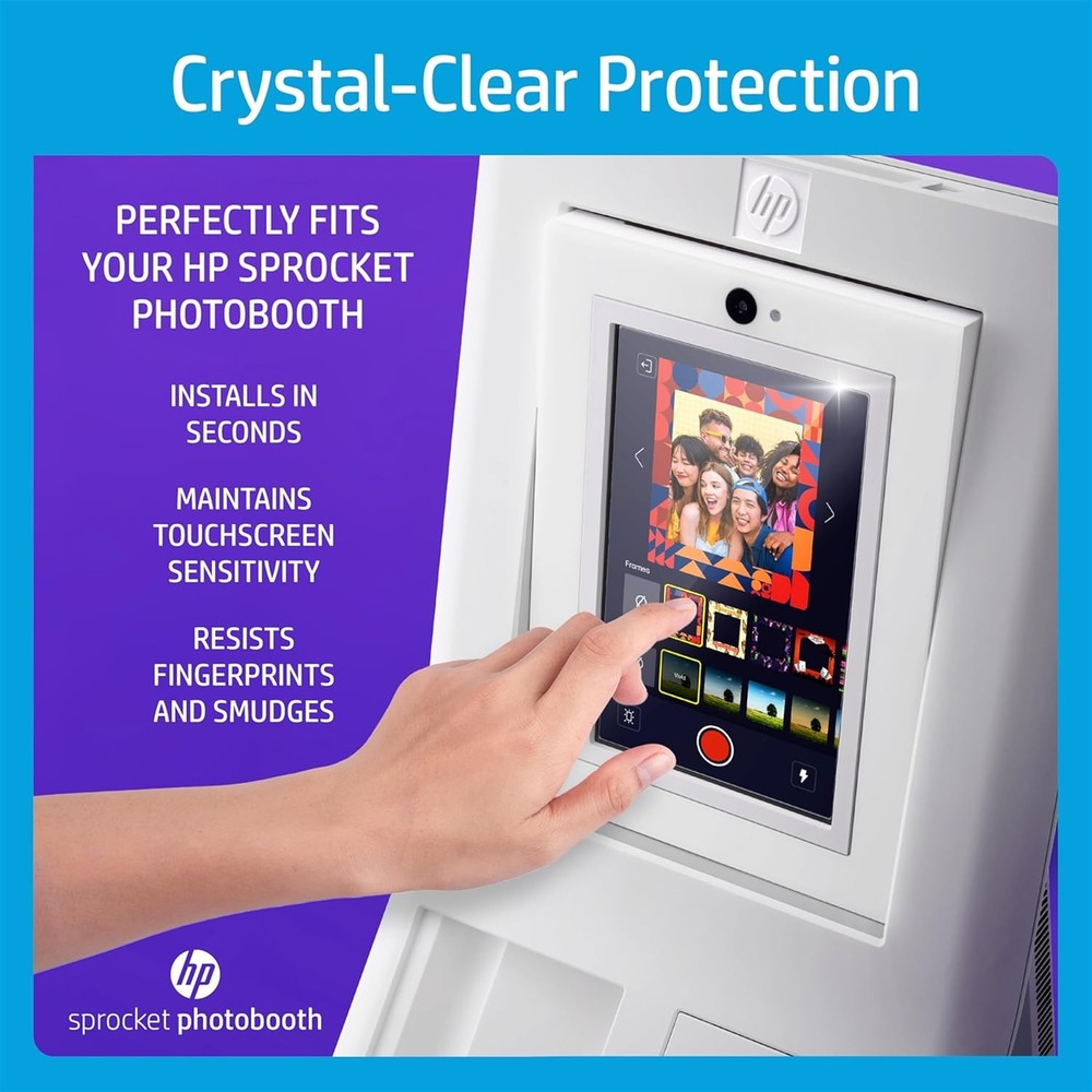 HP Sprocket Photobooth Screen Protector, 9H High-Transparency, Scratch-Resistant
