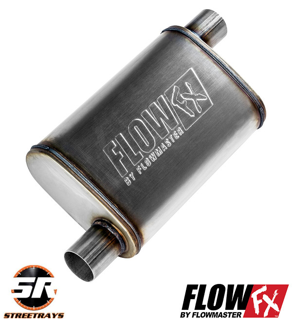 Flowmaster Flow FX Universal SS Muffler 2.25" Offset Inlet & Outlet - Pair 71235