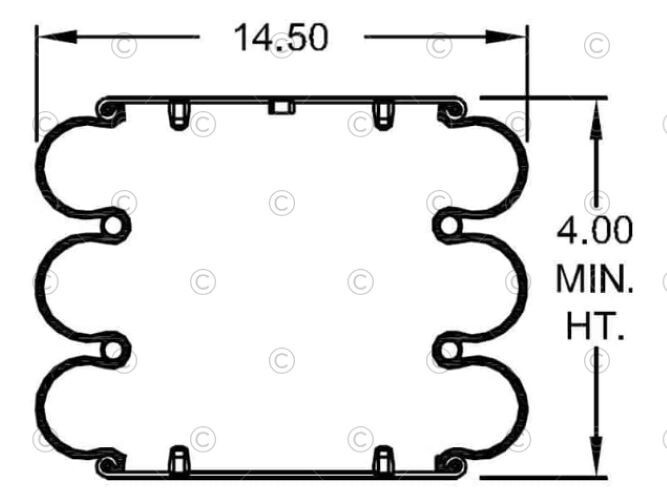 GOODYEAR 3B14-374 Triple Convoluted Bellows Air Spring