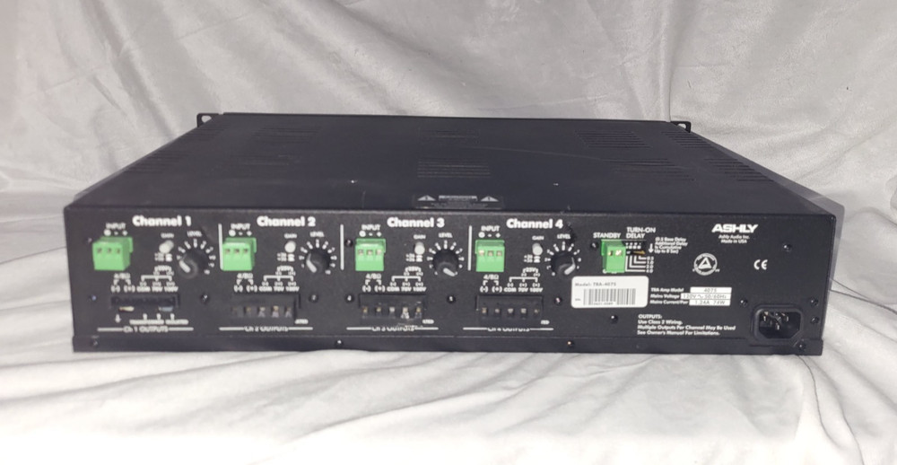 Ashly TRA-4075 MultiMode Amplifier 40W Per 4-Channel Power Amplifier