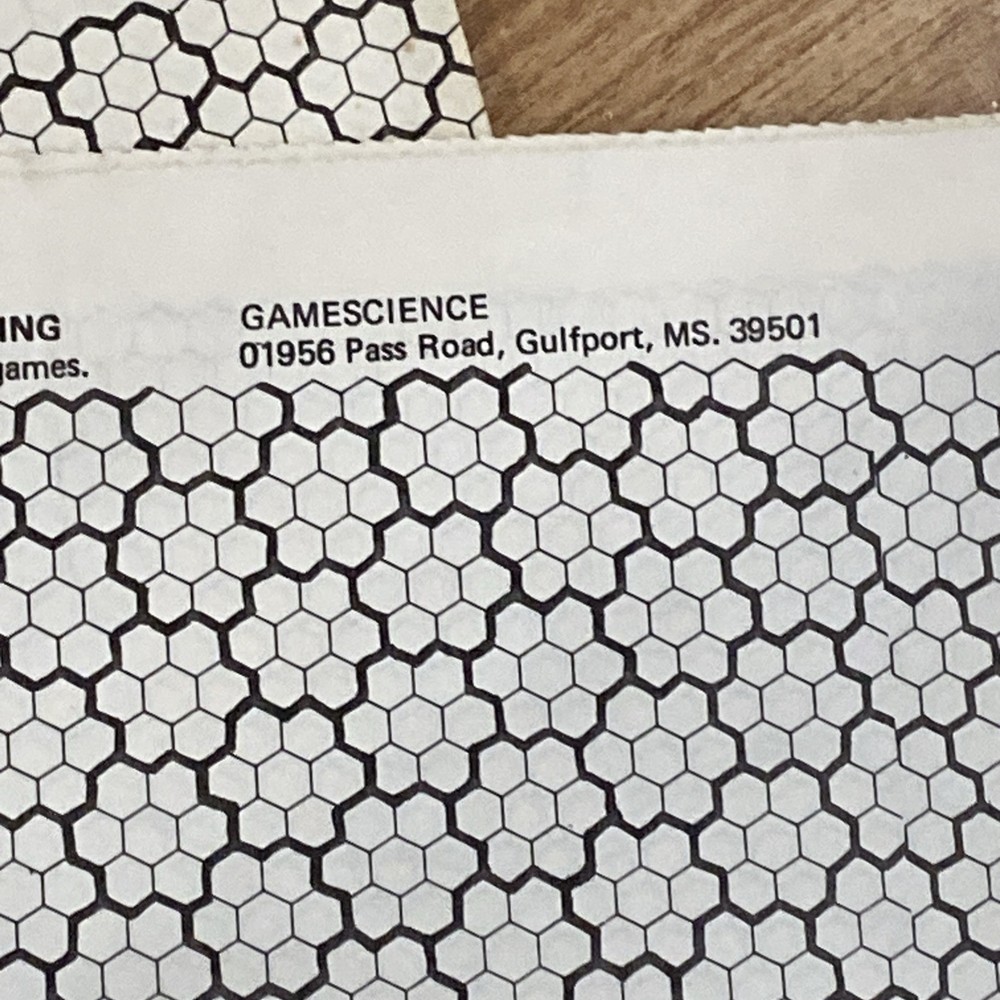 (3) Vtg RPG Gamescience Mega-Hex Sheets 16mm Wargaming D&D 22 x 35 *See Notes*