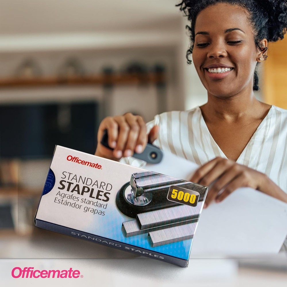 Officemate Standard Staples, 5 Boxes General Purpose Staple, 5000 Staples/Box (9
