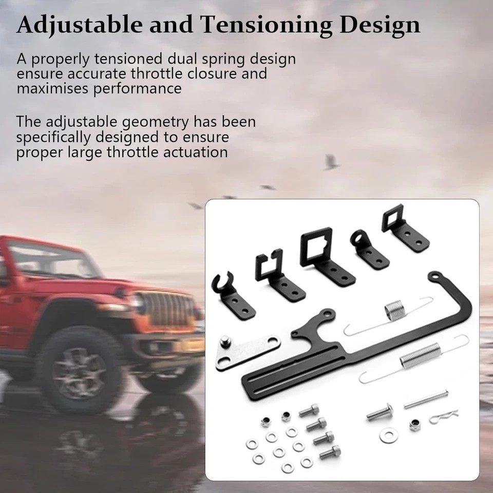 Adjustable Throttle Cable Mount Kit for 700R4 and TH350 Automatic Transmissions