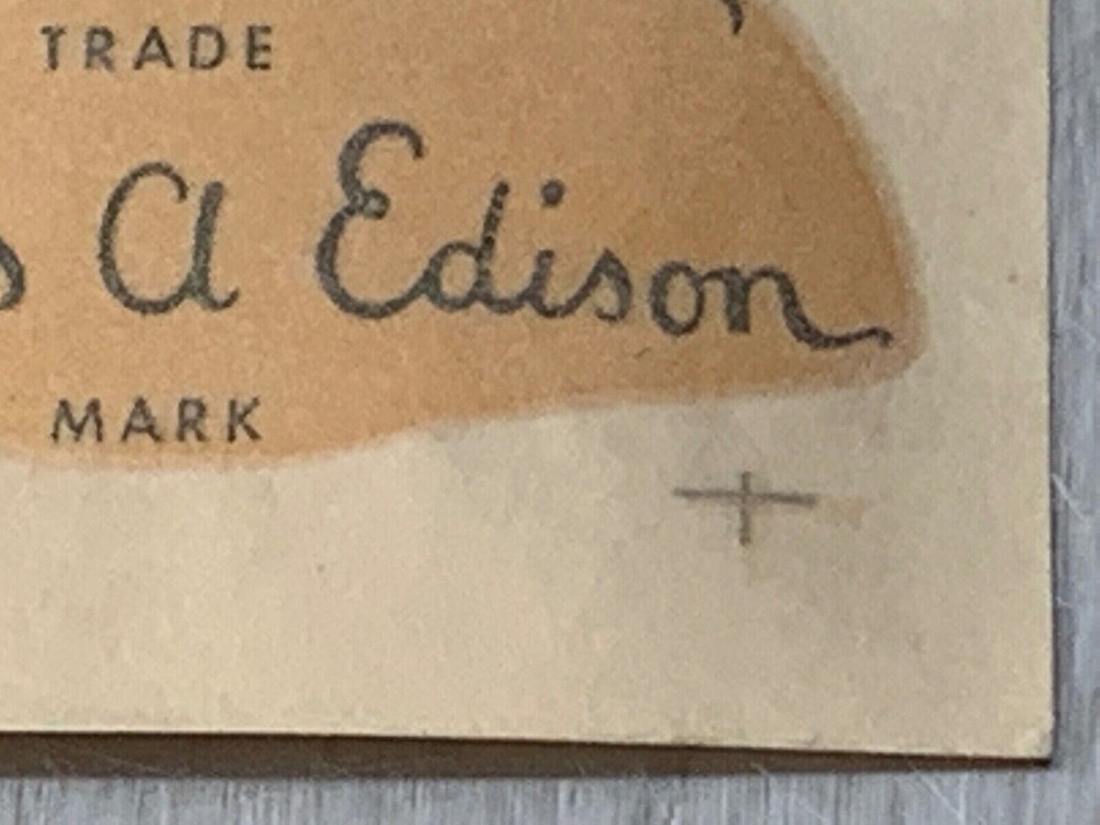 Thomas A. EDISON Decal PHONOGRAPH Made in U.S.A.