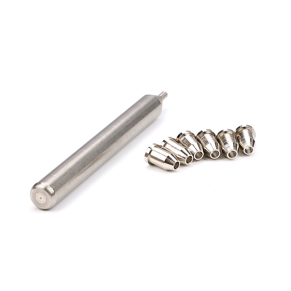 Chrome Plated 6Pcs Guitar String Through Body Ferrule Install Tool Sets