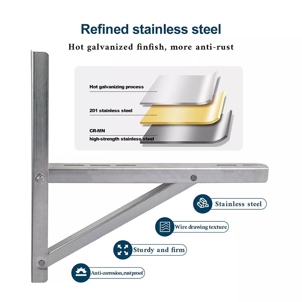 600LBS Steel Mini Split Wall Mount Bracket For Air Conditioner Condensing Units