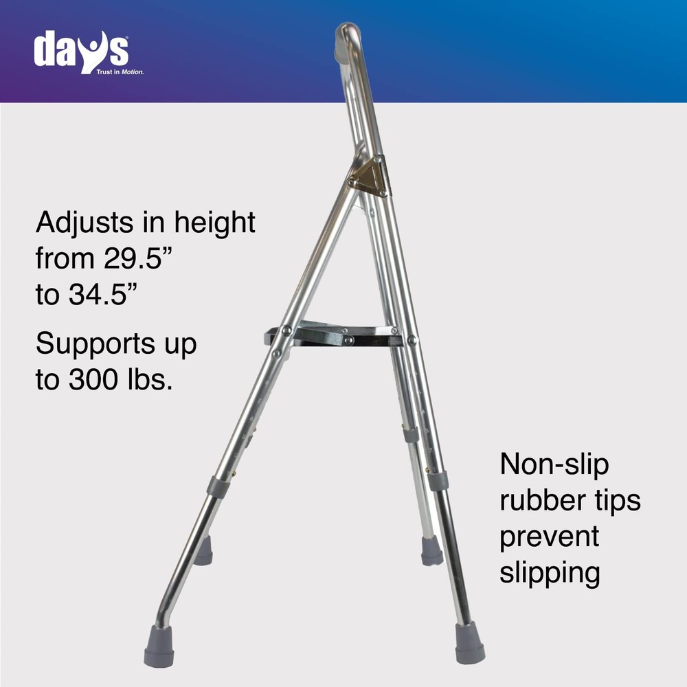 Days Hemi Walker Mobility Aid - Elderly, Disabled, One Arm Support, Folding