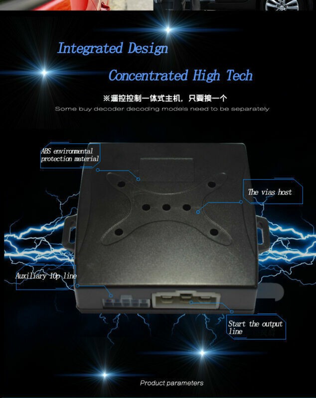 Car Security System Vibration Alarm Ignition Engine Start Push Button Remote C8