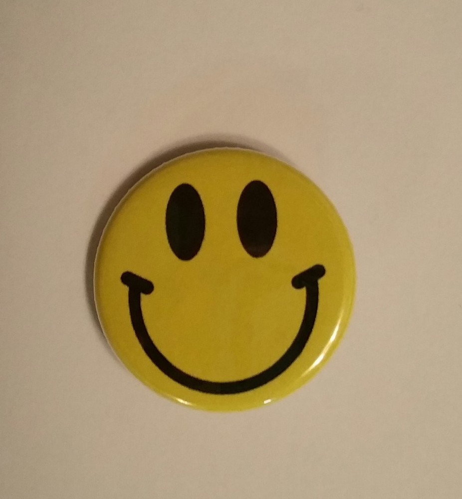 Smiley Face Yellow 1.25" Pinback Button Pin Accessory