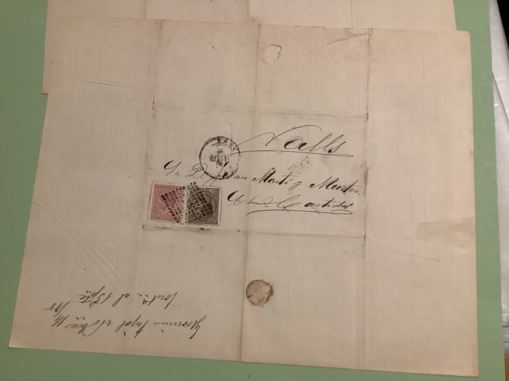 Spain 1879   postal cover  2 items Ref A1805