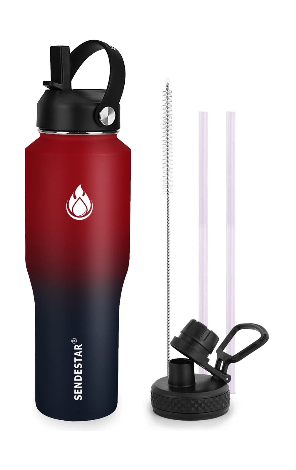 SENDESTAR 32oz Water Bottle Wide Mouth Stainless Steel Vacuum Insul... Fast Ship