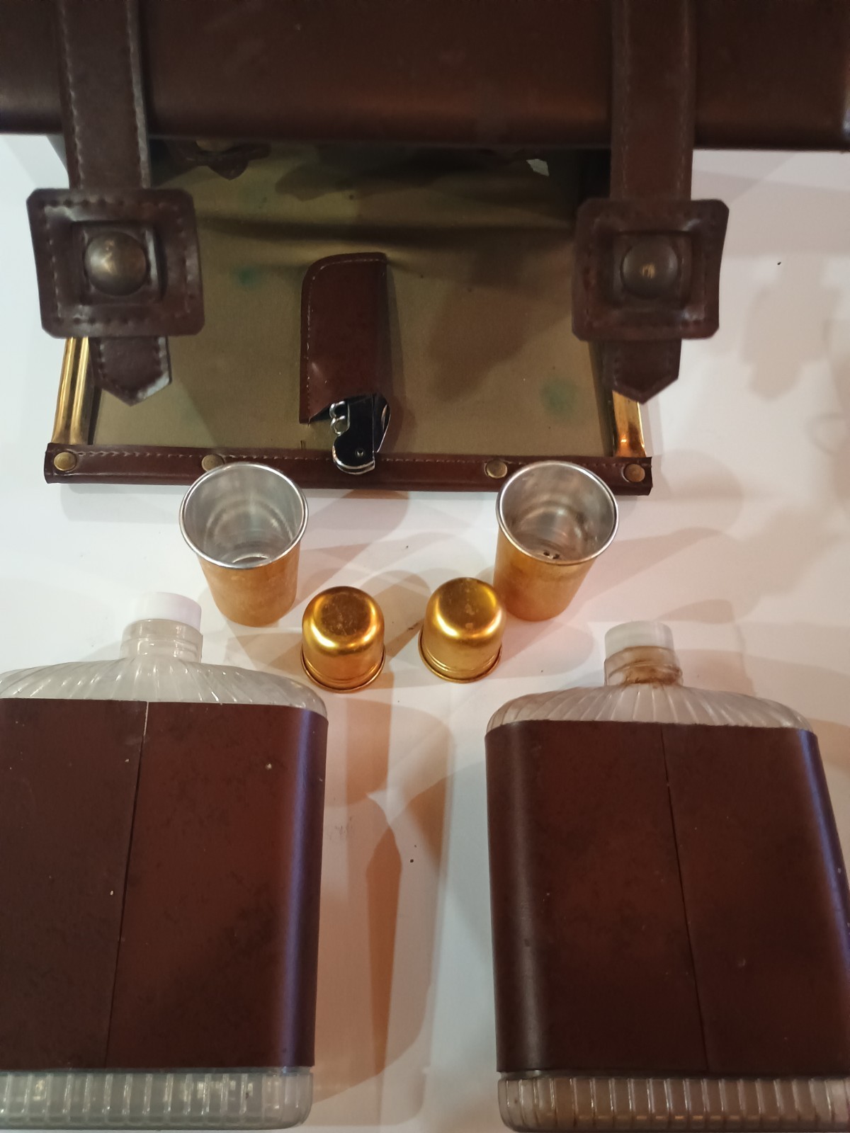 Vintage Leather Travel Bar - Japan - Rare