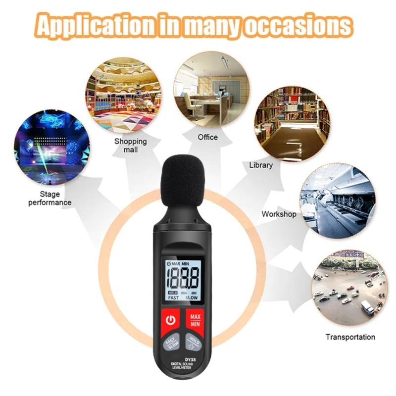Sensitive Decibel Meter for Detailed Noise Leveling Testing in Various