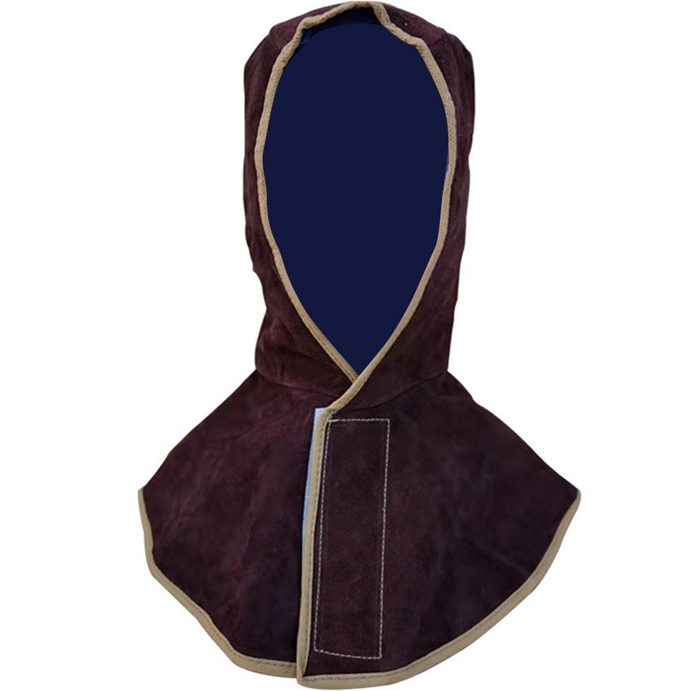 Cowhide Welding Hood Protective Caps With Neck And Shoulder Drape