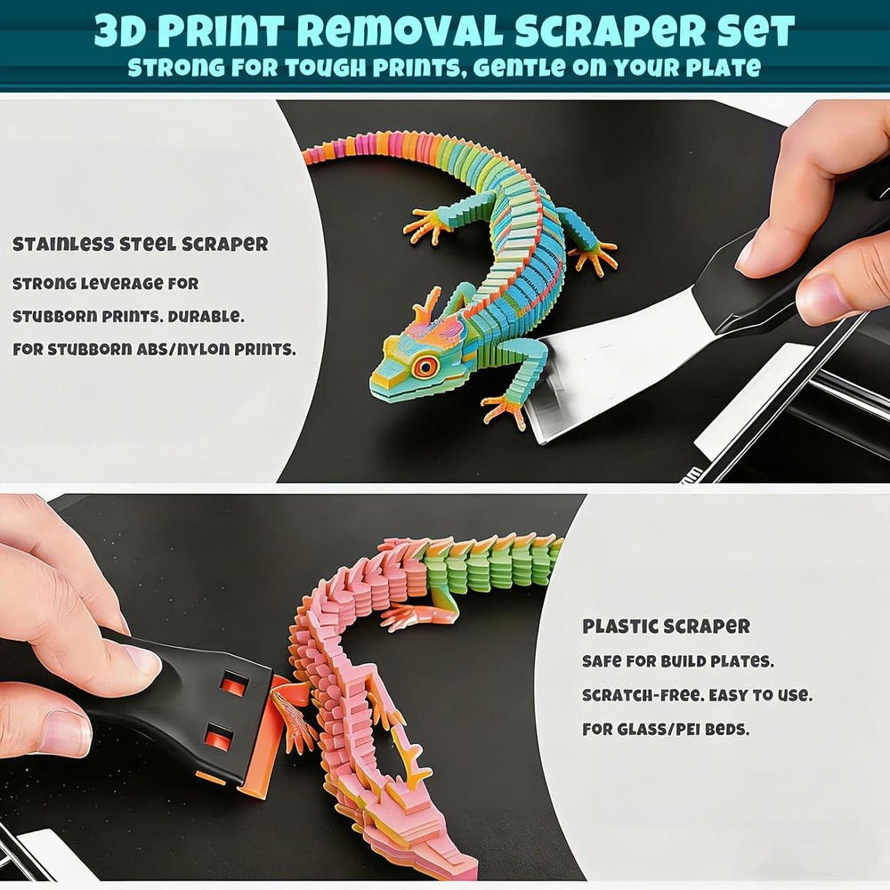 3D Printer Tool Kit Accessories 58 Pcs Solve 99% Print Failures Clean Maint