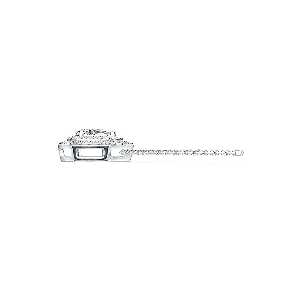 Sterling Silver Semi Mount Pendant Setting Pear PE 5X3mm