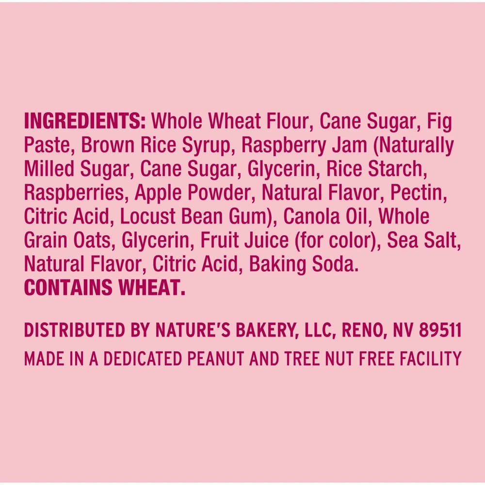 Nature’s Bakery Raspberry Fig Bar Minis, 1 oz, 20 Count